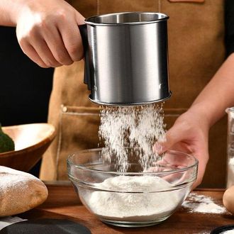 OEM Tamiz Manual De Acero Inoxidable Para Hornear Harina, Tamiz De Acero Inoxidable De Primera Calidad Y Malla Fina Para Hornear Pasteles, Boller&iacute;a