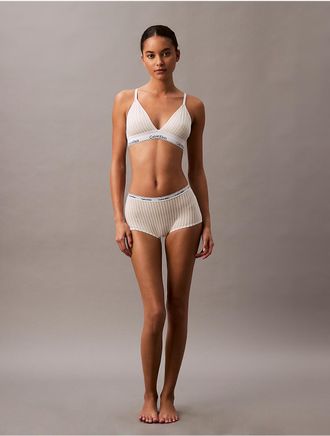 Calvin Klein Womens Icon Logo Boyshort - Neutral - XS