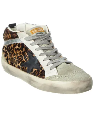 Golden Goose Mid Star Haircalf & Leather Sneaker