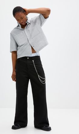 Djab Mens Heavy twill 5-pocket pant Relaxed flare fit Imported from Seoul