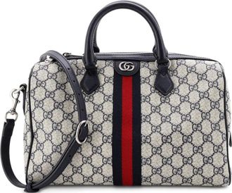 Gucci Ophidia Convertible Boston Bag GG Coated Canvas Medium satchel - Blu