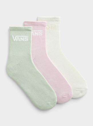 Vans Womens Contrast logo classic ankle socks 3-pack