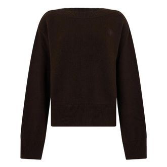 Gucci Jersey de Cachemira Bordado - Knitwear - Mujer - Marr&oacute;n - XS