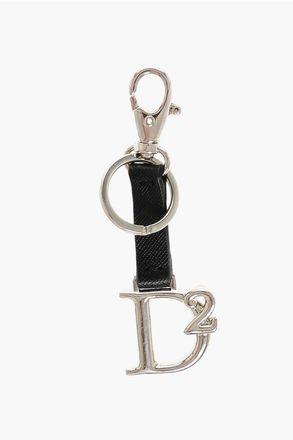 Dsquared2 Leather Keyring with Monogram Pendant size Unica