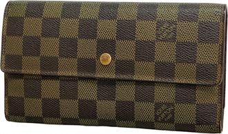 Louis Vuitton Ebene Long Wallet (Tri-Fold) (Pre-Owned)