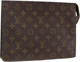 Louis Vuitton Pre-owned Clutches, female, Brown, Size: ONE SIZE Pre-owned Vintage Monogram Canvas Pouch