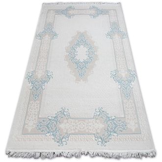 RugsX Alfombra Acr&iacute;lica Mirada 5417 Franjas Azul Beige 100x300 Cm