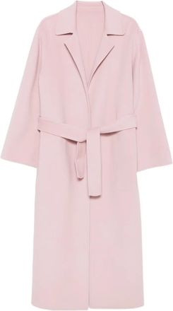 Alberta Ferretti Cappotto con cintura e revers - Rosa