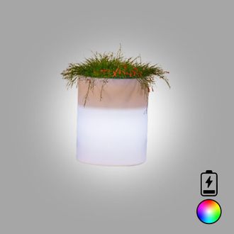 OEM Jarr&oacute;n Luminoso De Dise&ntilde;o Moderno, &Oslash;40 H50, En Pol&iacute;mero Con Led Multicolor Y Bater&iacute;a, Apto Para Interiores Y Exteriores