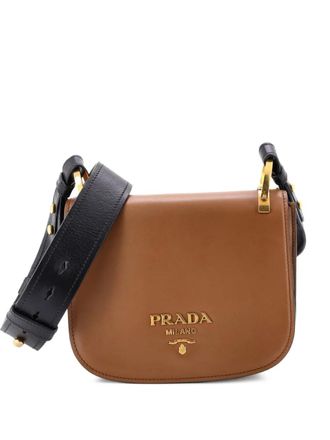 Prada Pionniere Saddle City Calfskin Small crossbody bag - Bruin
