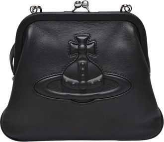 Vivienne Westwood Tassen, Dames, Zwart, ONE Size, Leer, Tracolla