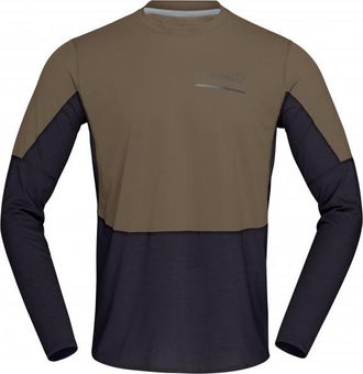 Norr&oslash;na Senja Equaliser Lightweight Long Sleeve Laufshirt f&uuml;r Herren | braun