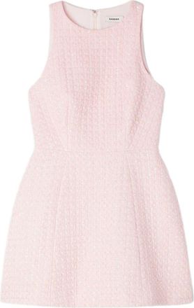 Sandro Sequin tweed short dress in Pink at Nordstrom, Size 34 Eu