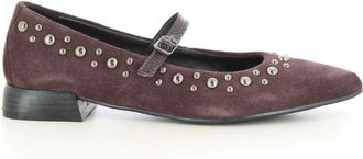 Mjus Puntige Ballerina - Dames - Ballerinas - Bruin - 38 EU - Leer - Schoenen