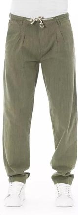Baldinini Broeken, Heren, Groen, L, Katoen, Army Green Chino Broek