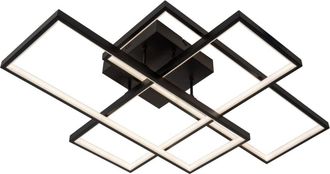 Lucide L&aacute;mpara de techo de metal con 1 led integrado, negro