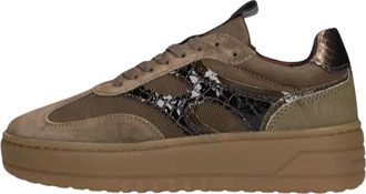 Notre-V Anemone-63 Lage Sneakers - Dames - Sneakers - Bruin - 39 EU - Leer - Schoenen