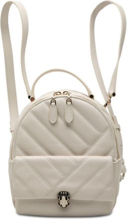 Bulgari Ivory Leather Backpack (Pre-Owned)
