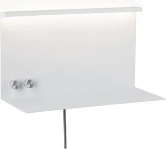 Paulmann Aplique l&aacute;mpara de pared 2 luces en metal blanco 35cm