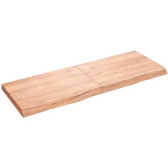 vidaXL Vidaxl - Estante Pared Madera Roble Tratada Marr&oacute;n Claro 140x50x(2-6) Cm