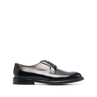 Doucal's Derby Schoenen - Heren - Nette schoenen - Zwart - 39 EU - Leer - Schoenen