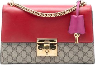 Gucci Borsa a spalla Padlock media in tessuto GG Supreme 2016-2025 - Marrone