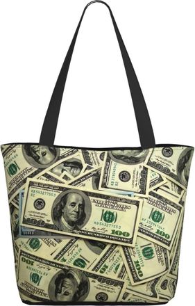 AOOEDM 100 Dollar Bills Ladies Shopping Bag 13x11x7in.The Perfect ValentineS Day Gift.It Is The Best ValentineS Day Gift For Mom, Daughter, Wife,Etc