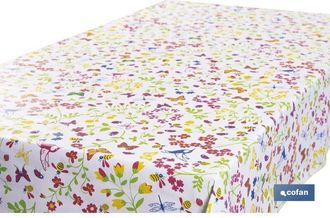 cofan Cofan - Rollo De Hule Impermeable Con Estampado De Mariposas 140cm X 25m Fabricado En Pvc Y Polipropileno