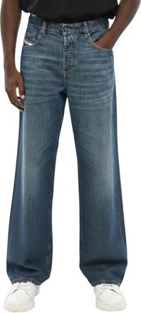 Diesel Blue Relaxed Low Rise Jeans