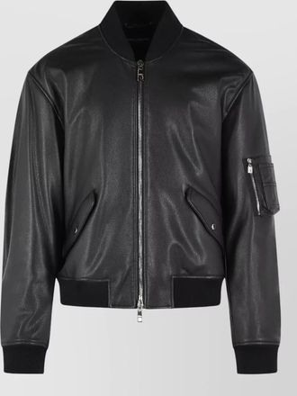 Dolce & Gabbana leather bomber jacket