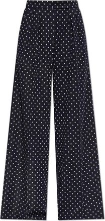 Max Mara Cerbero Broek - Dames - Wijde Broeken - Blauw - 2XS - Wol - Broeken
