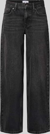 Topshop Wide Leg Jeans im 5-Pocket-Design Modell INCH in Black, Gr&ouml;&szlig;e 26/30