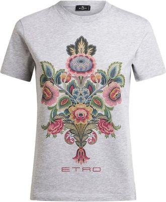 Etro T-shirt con stampa paisley - Grigio