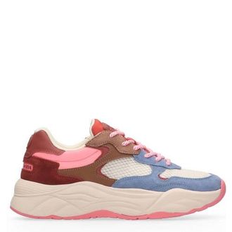 Scotch & Soda Celest chunky suède sneakers blauw/roze
