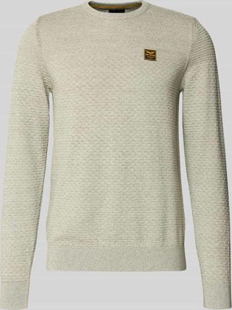 PME Legend Strickpullover mit gerippten Abschlüssen in Mint, Größe XXXL