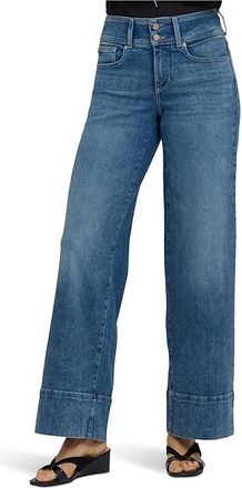 NYDJ 4 Hem Wide Leg Jeans in Breezy Palms Womens Clothing Breezy Palms : 14 31, Cotton/Denim/Elastane