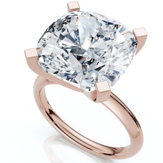 Pompeii3 Certified 7Ct Cushion Diamond Engagement Ring 14k Gold Lab Grown