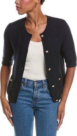 Autumn Cashmere Button Front Elbow Sleeve Jacket
