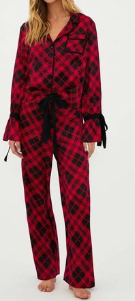 Beach Riot Lee Anne & Brook Pajama Set In Merry Plaid