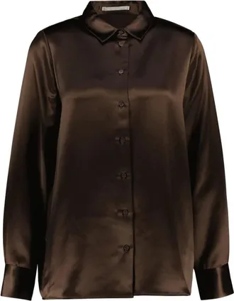 Mercer Amsterdam Dames, Blouses & Shirts, Bruin, Maat: S