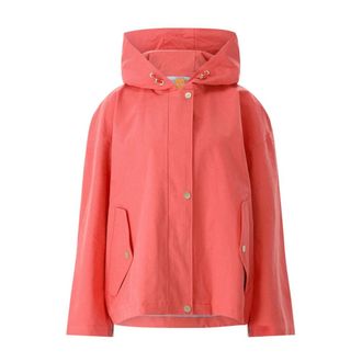 G-Lab Rain Jackets, female, Red, Size: M Hip-Length Relaxed Jacket