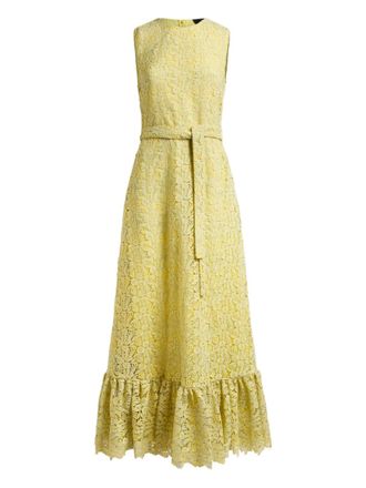 Etro macram&eacute; lace dress - Yellow