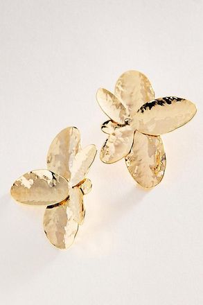 Anthropologie Large Floral Post Earrings