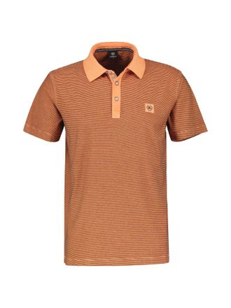 Lerros Poloshirt LERROS LERROS Poloshirt mit abgesetztem Kragen, Herren, Gr. 6XL, orange (mellow peach), 100% Baumwolle, Shirts Poloshirt