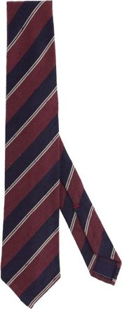 Finamore Zijden regiment stropdas - Heren - Stropdassen - Veelkleurig - ONE Size - Accessoires