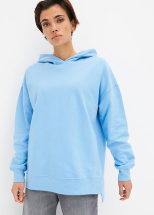 Bonprix Hoodie BONPRIX, Damen, Gr. 36/38 (S), blau (babyblau), Obermaterial: 100% Baumwolle, oversize, Sweatshirts Hoodie, Oversize-Passform, aus Baumwolle, m