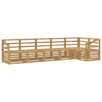 vidaXL Conjunto De Sof&aacute;s De Exterior 6 Pcs Blanco 304 X 126,5 X 73 Cm Vidaxl