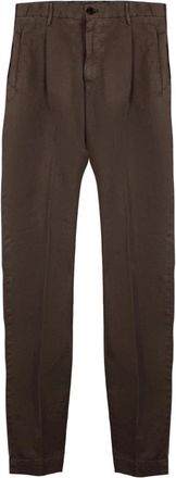 Incotex Pattern 54 Stretch Katoenen Broek - Heren - Chinos - Bruin - M - Katoen - Broeken