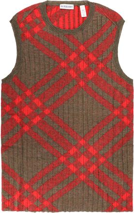 Burberry check Dark Green Nylon Blend Vest