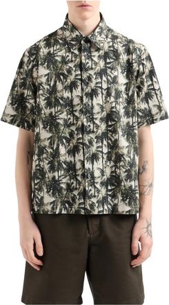 A|X Armani Exchange Hombre, Camisas, Verde, Talla: S